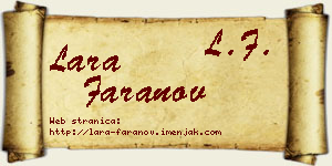 Lara Faranov vizit kartica